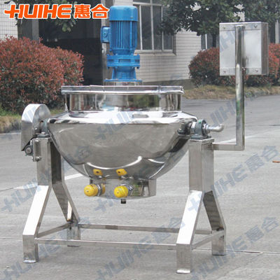 quality  Dairy Factory Electric Heating Jacketed Cooking Kettle With Drop Agitator For Food Jam Paste Production factory