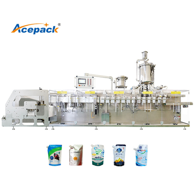 Horizontal Corner Milk Juice Sauce Packing Filling Beverage Spout Valve Doypack Stand Pouch Mayonnaise Machine